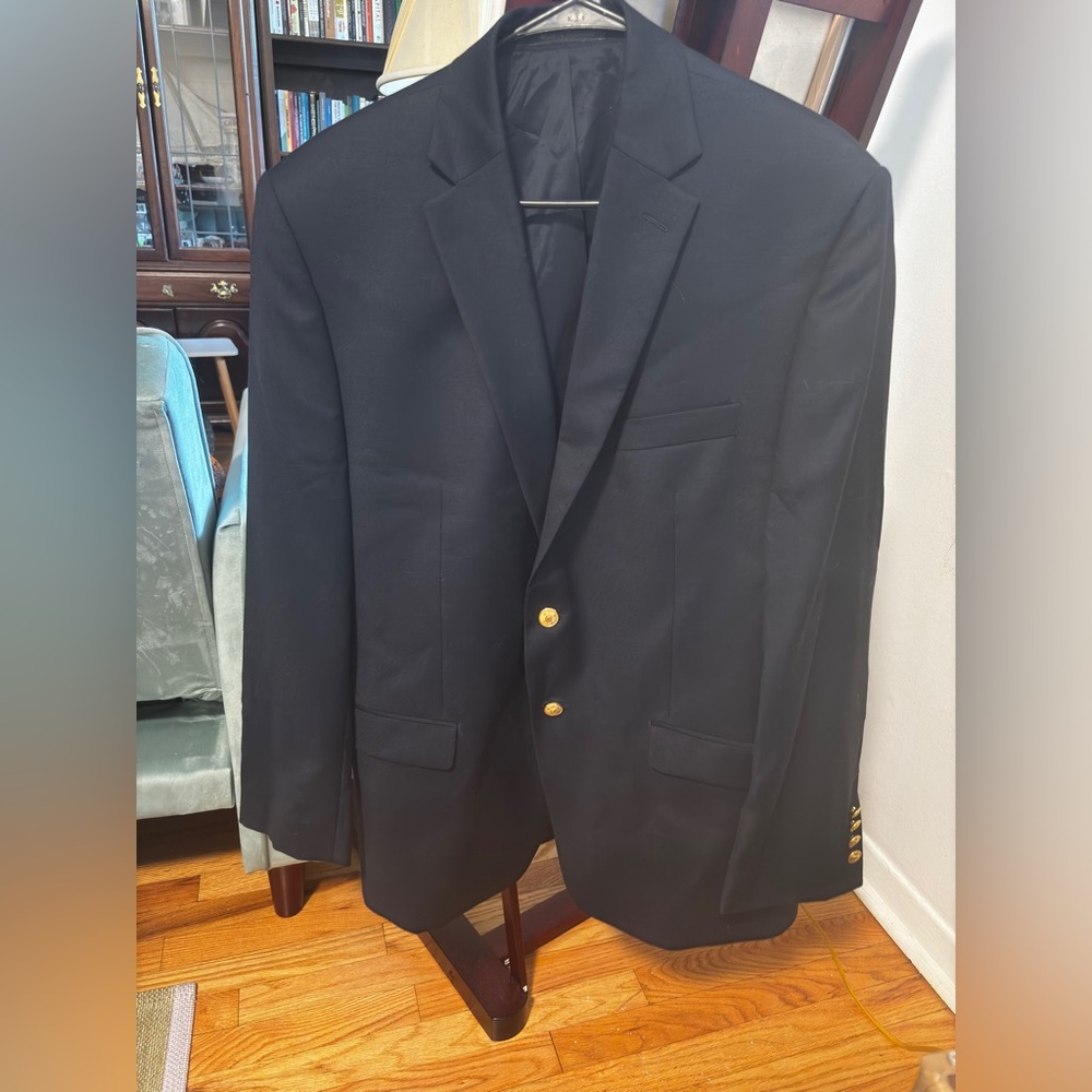 Lauren Ralph Lauren Navy Blazer with Gold Buttons 42R
